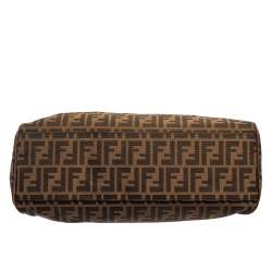 Pre Owned Fendi Tobacco Zucca Canvas and Leather Medium Chef De Jour Tote