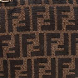 Pre Owned Fendi Tobacco Zucca Canvas and Leather Chef Chain Hobo