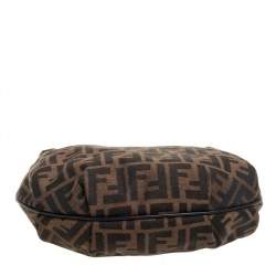 Pre Owned Fendi Tobacco Zucca Canvas and Leather Chef Chain Hobo