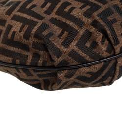 Pre Owned Fendi Tobacco Zucca Canvas and Leather Chef Chain Hobo