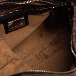 Pre Owned Fendi Tobacco Zucca Canvas and Leather Chef Chain Hobo