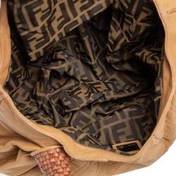 Pre Owned Fendi Tan/Brown Leather Spy Hobo