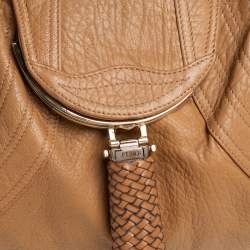 Pre Owned Fendi Tan/Brown Leather Spy Hobo