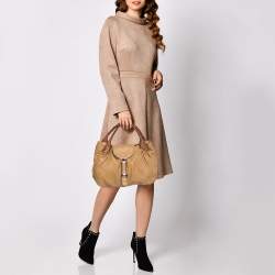Pre Owned Fendi Tan/Brown Leather Spy Hobo