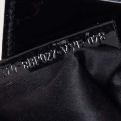Pre Owned Fendi Silver/Black Patent Leather Crossword Clutch