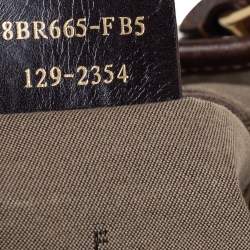 Pre Owned Fendi Brown Zucchino Coated Canvas and Leather Chiusura Tote