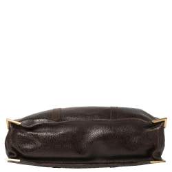 Pre Owned Fendi Dark Brown Dimpled Leather Classico No. 4 Tote