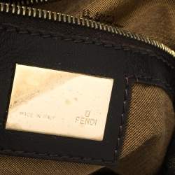 Pre Owned Fendi Tobacco Zucca Canvas and Leather Chef Chain Link Hobo