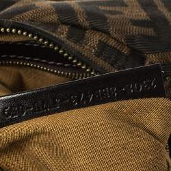 Pre Owned Fendi Tobacco Zucca Canvas and Leather Chef Chain Link Hobo