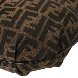 Pre Owned Fendi Tobacco Zucca Canvas and Leather Chef Chain Link Hobo