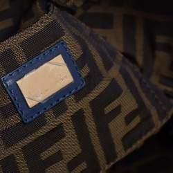 Pre Owned Fendi Blue Denim and Coated Fabric Baby Spy Bag