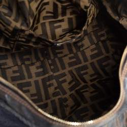 Pre Owned Fendi Blue Denim and Coated Fabric Baby Spy Bag