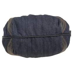 Pre Owned Fendi Blue Denim and Coated Fabric Baby Spy Bag