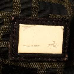 Pre Owned Fendi Brown Pebbled Leather Crispe Spy Bag 