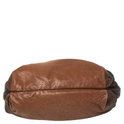 Pre Owned Fendi Brown Pebbled Leather Crispe Spy Bag 