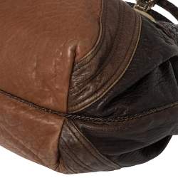 Pre Owned Fendi Brown Pebbled Leather Crispe Spy Bag 
