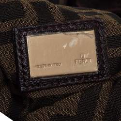 Pre Owned Fendi Brown/Tan Pebbled Leather Large Spy Bag