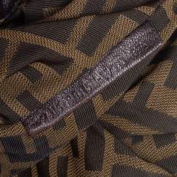 Pre Owned Fendi Brown/Tan Pebbled Leather Large Spy Bag