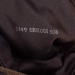 مملوكة مسبقًا حقيبة كتف فندي ماما فوريفر جلد وكانفاس زوكا بني