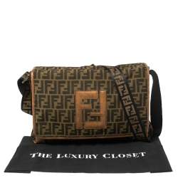 Fendi Tobacco Zucca Canvas Messenger Bag