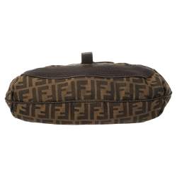 Pre Owned Fendi Tobacco Zucca Canvas and Leather Hobo