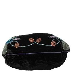 Pre Owned Fendi Multicolor Embroidered Squirrel Velvet Spy Bag