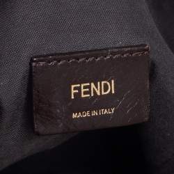 Pre Owned Fendi Tobacco Zucca Canvas and Leather Tote
