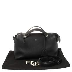 Pre Owned Fendi Black Leather Small By The Way Boston Bag