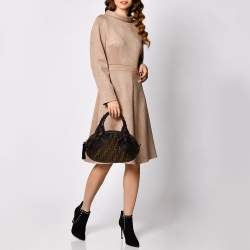 Pre Owned Fendi Tobacco Zucca Canvas and Leather Baby Spy Bag