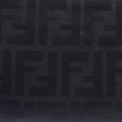 Pre Owned Fendi Black Zucca Canvas Pochette Bag