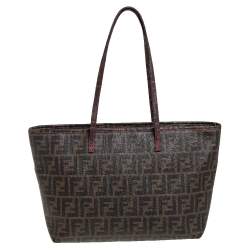 مملوكة مسبقًا حقيبة شوبر فندي كانفاس توباكو زوكا مبطن صغيرة