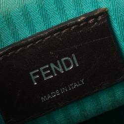 Pre Owned Fendi Turquoise Leather Mini 2Jours Tote
