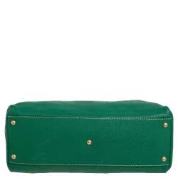 مملوكة مسبقًا Fendi Green Selleria Leather Large Peekaboo Top Handle Bag