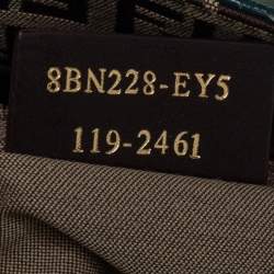 Pre Owned Fendi Green/Brown Zucchino Canvas and Leather Tote