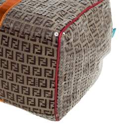 Pre Owned Fendi Multicolor Zucchino Canvas/Sequin Overnight Duffel Bag
