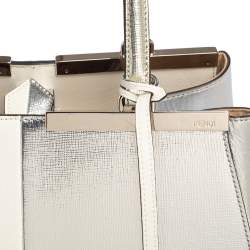 Pre Owned Fendi Bi Color Leather Large 3Jours Tote