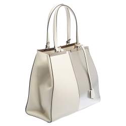 Pre Owned Fendi Bi Color Leather Large 3Jours Tote
