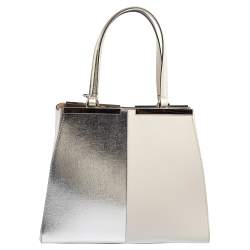 Pre Owned Fendi Bi Color Leather Large 3Jours Tote