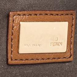 Fendi Brown Zucca Canvas and Leather Chain Shoulder Bag