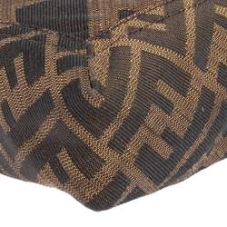 Fendi Brown Zucca Canvas and Leather Chain Shoulder Bag