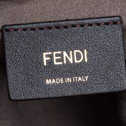 Pre Owned Fendi Black Zucca Leather Mini Mon Tresor Drawstring Bucket Bag