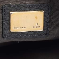 Pre Owned Fendi Brown Zucchino Canvas and Leather Flap Hobo