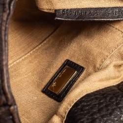 Pre Owned Fendi Tobacco Zucca Canvas and Leather Spy Bag
