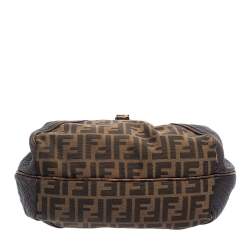 Pre Owned Fendi Tobacco Zucca Canvas and Leather Spy Bag