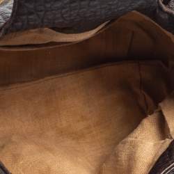 Pre Owned Fendi Tobacco Zucca Canvas and Leather Spy Bag