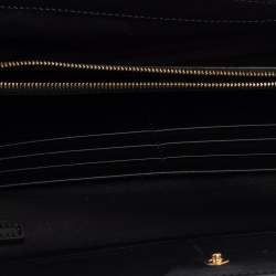 Pre Owned Fendi Black Leather Studded Wallet On Chain