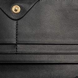 Pre Owned Fendi Black Leather Studded Wallet On Chain