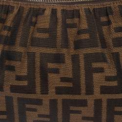 Pre Owned Fendi Tobacco Zucca Canvas And Leather Hobo 