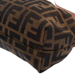 Pre Owned Fendi Tobacco Zucca Canvas And Leather Hobo 