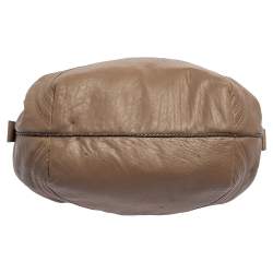 Pre Owned Fendi Brown Leather Spy Hobo